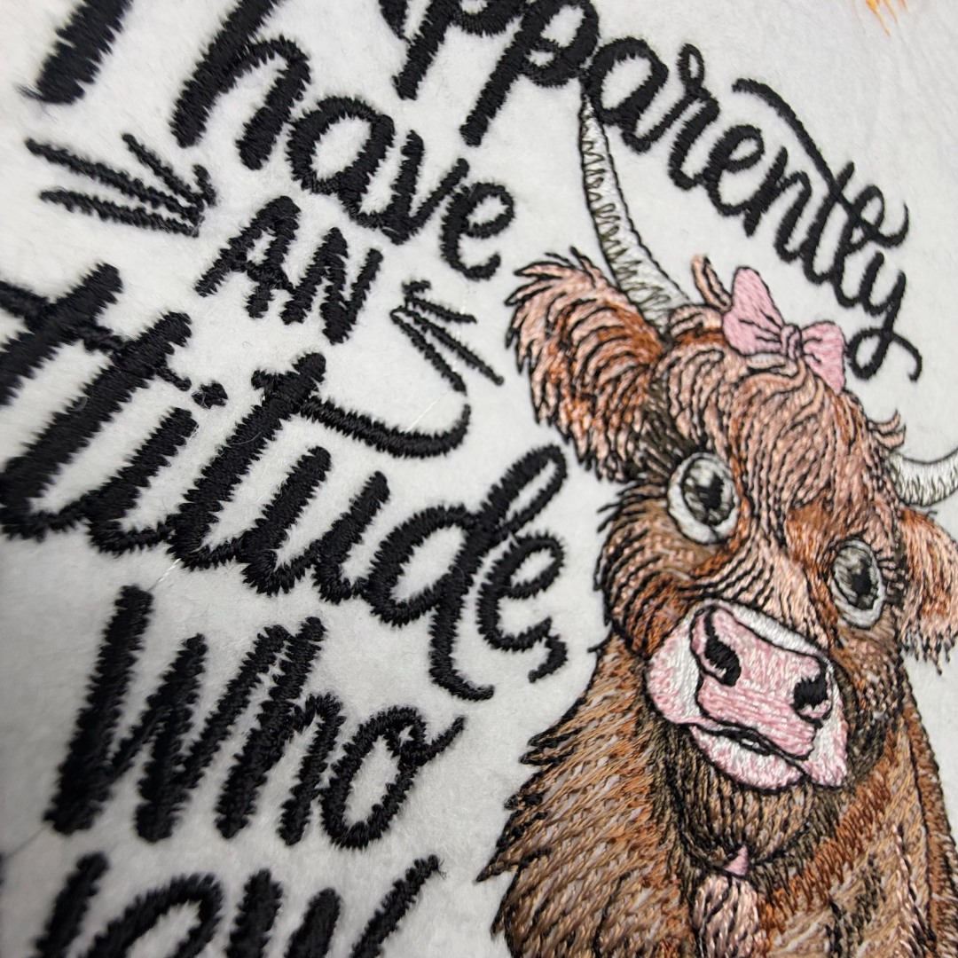 Attitude Highland Cow Funny Saying 