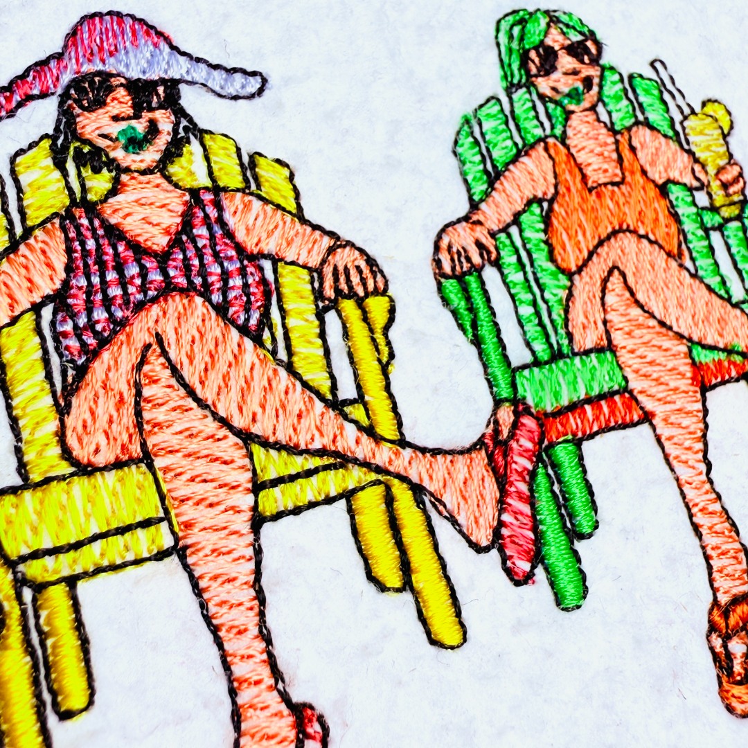 Girl Friends On Beach