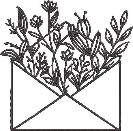 Leaves In Envelope Embroidery Design Leaves In Envelope Embroidery Design