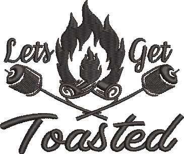 Lets Get Toasted Embroidery Design Lets Get Toasted Embroidery Design
