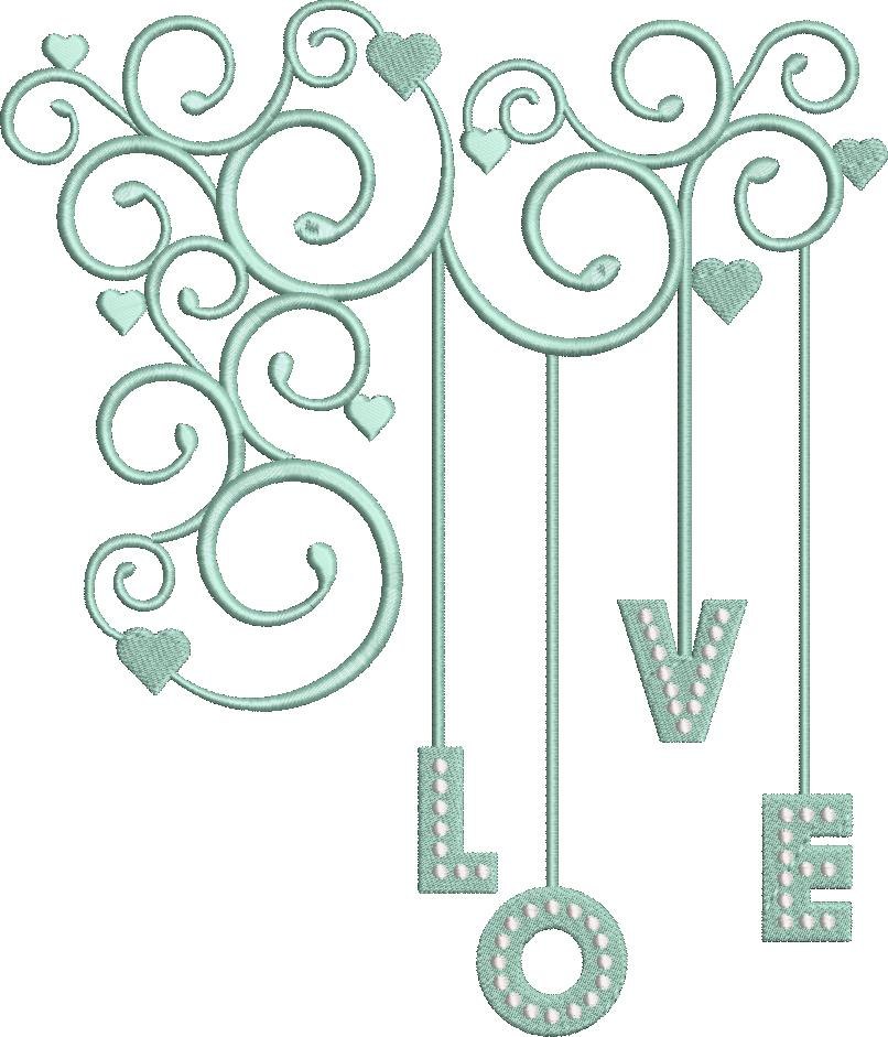 Love Embroidery Pattern Love Embroidery Pattern