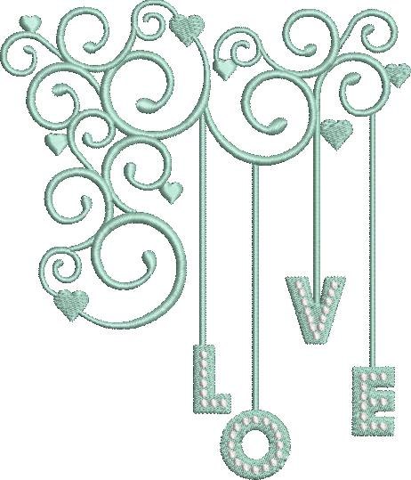 Love Embroidery Pattern Love Embroidery Pattern