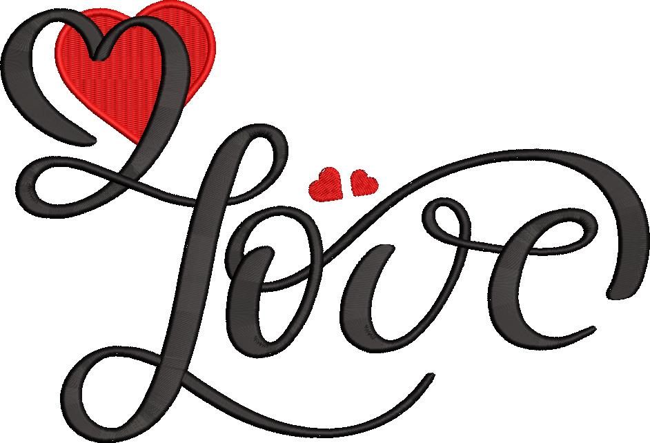 Love Art Word Embroidery Design