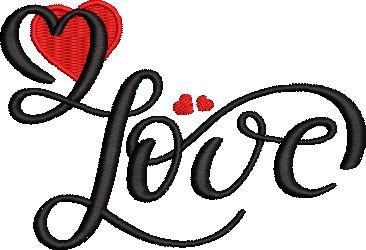 Love Art Word Embroidery Design