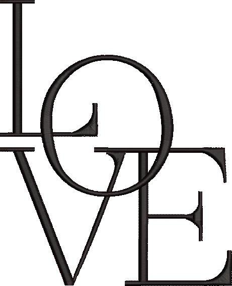 Love Word Art Embroidery Design Love Word Art Embroidery Design