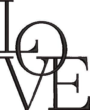 Love Word Art Embroidery Design Love Word Art Embroidery Design