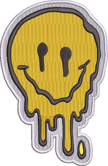 Melting Face Embroidery Design