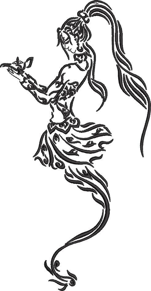 Mermaid Line Art Mermaid Line Art