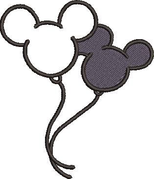 Mouse Balloons Embroidery Design Mouse Balloons Embroidery Design