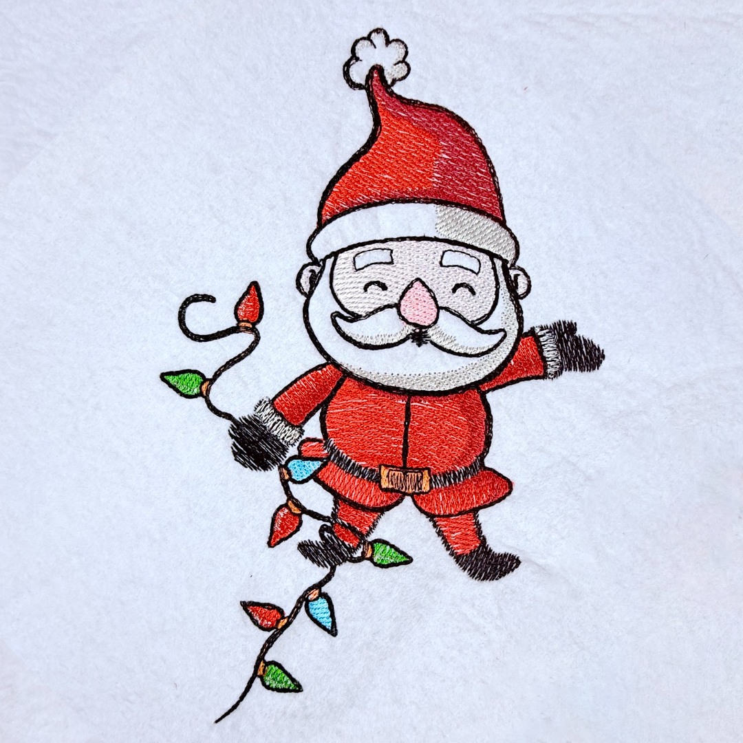 Santa Claus With Christmas Lights