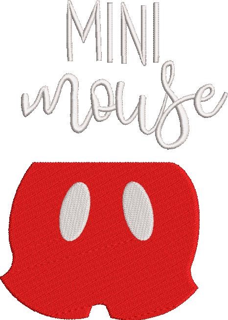 Mini Mouse Embroidery Design