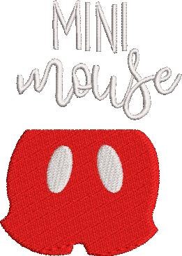 Mini Mouse Embroidery Design