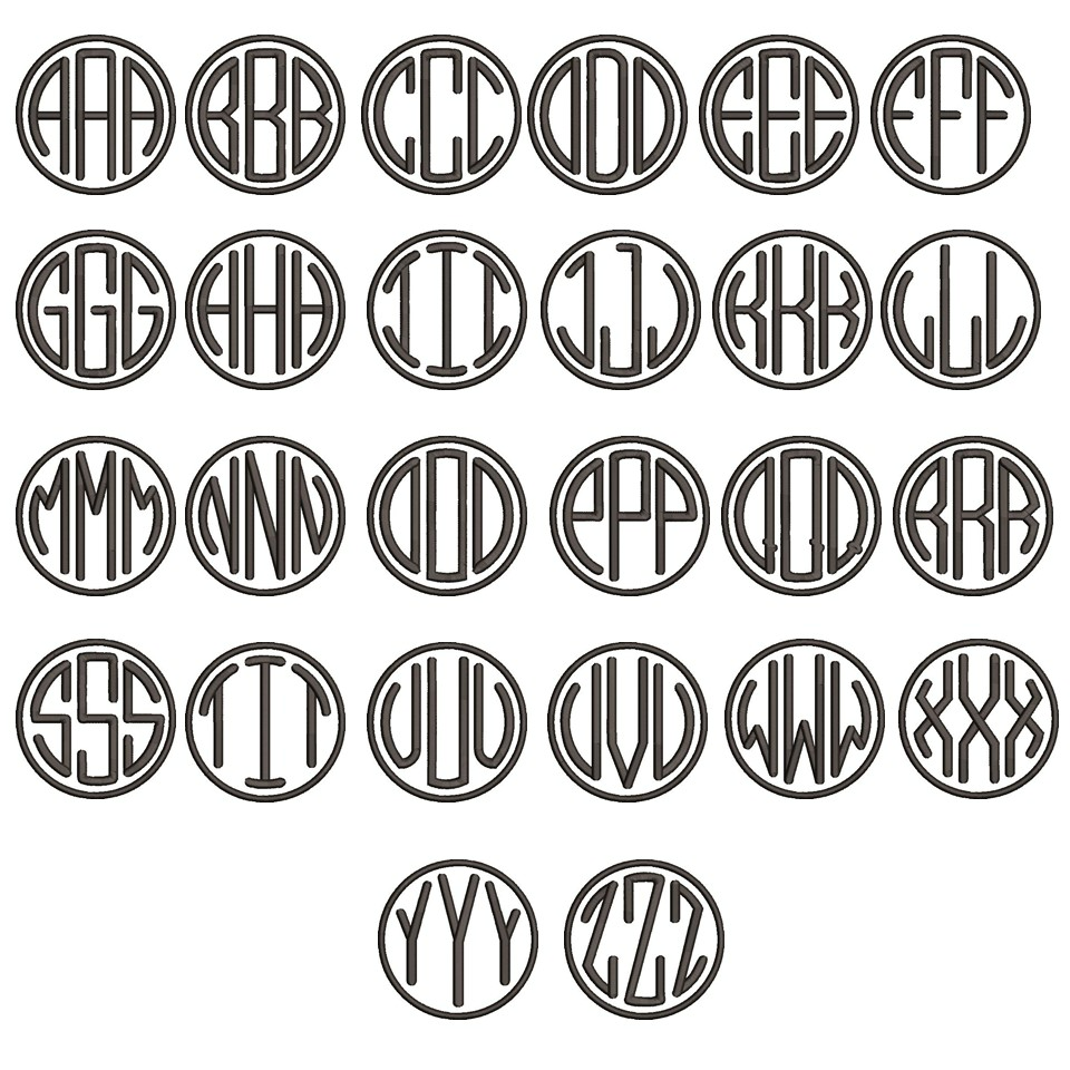 Pack of Monogram Alphabets Embroidery Pattern Pack of Monogram Alphabets Embroidery Pattern