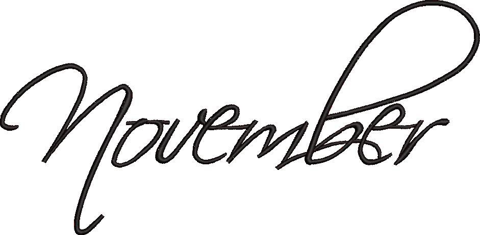 November Embroidery Design November Embroidery Design