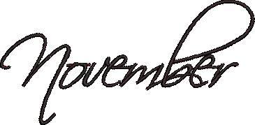 November Embroidery Design November Embroidery Design