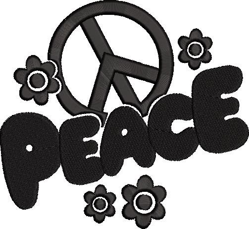 Peace Embroidery Design Peace Embroidery Design