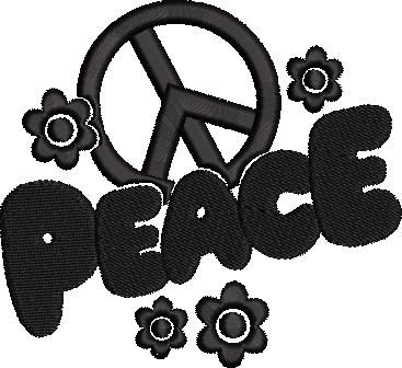Peace Embroidery Design Peace Embroidery Design
