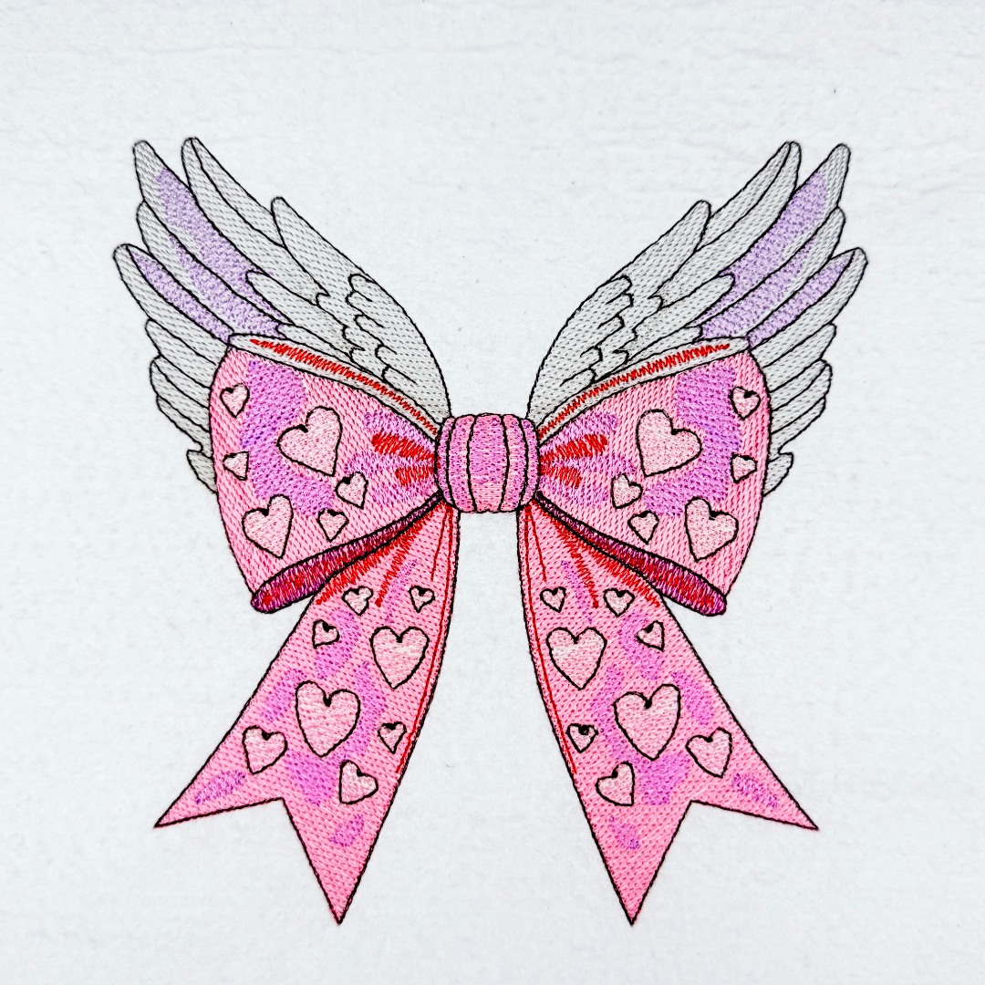 Pink Bow With Wings Pink Bow With Wings