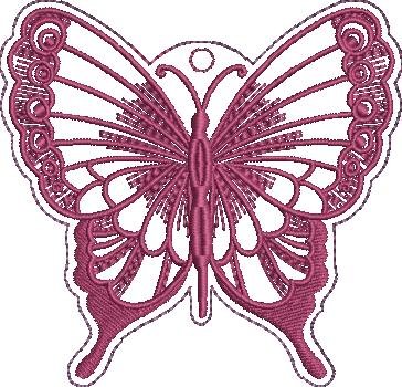 Pink Butterfly Key Fob - ITH Pink Butterfly Key Fob - ITH