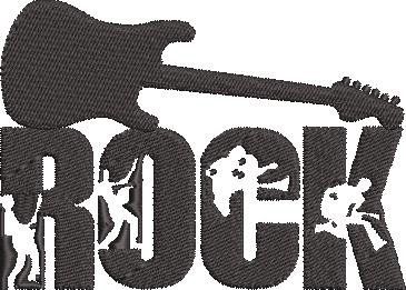 Rock Guitar Embroidery Design Rock Guitar Embroidery Design