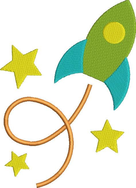 Rocket Embroidery Design Rocket Embroidery Design