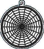 Round Spider Net Key Fob - ITH Round Spider Net Key Fob - ITH