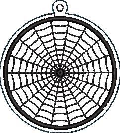 Round Spider Net Key Fob - ITH Round Spider Net Key Fob - ITH