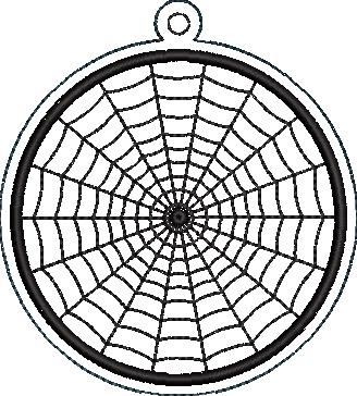 Round Spider Net Key Fob - ITH Round Spider Net Key Fob - ITH