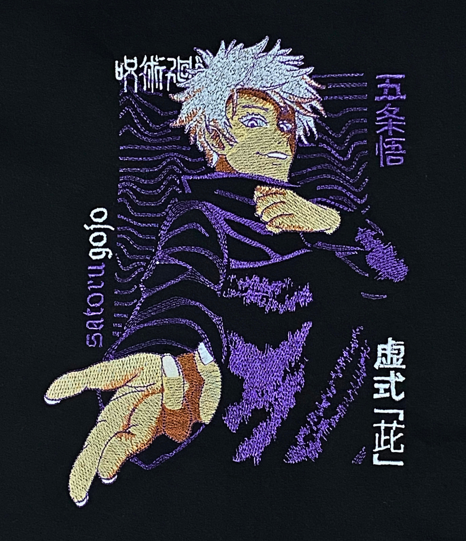 Satoru Gojo Embroidery Design Satoru Gojo Embroidery Design