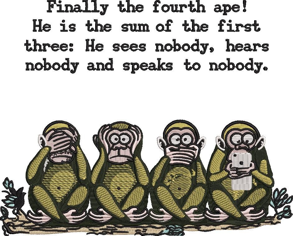 Sees, Hears, Speaks To Nobody Monkeys Quote Sees, Hears, Speaks To Nobody Monkeys Quote