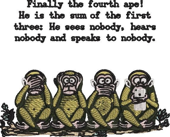 Sees, Hears, Speaks To Nobody Monkeys Quote Sees, Hears, Speaks To Nobody Monkeys Quote
