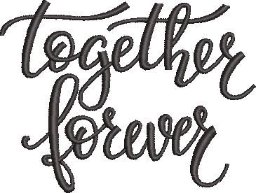 Together Forever Embroidery Design Together Forever Embroidery Design