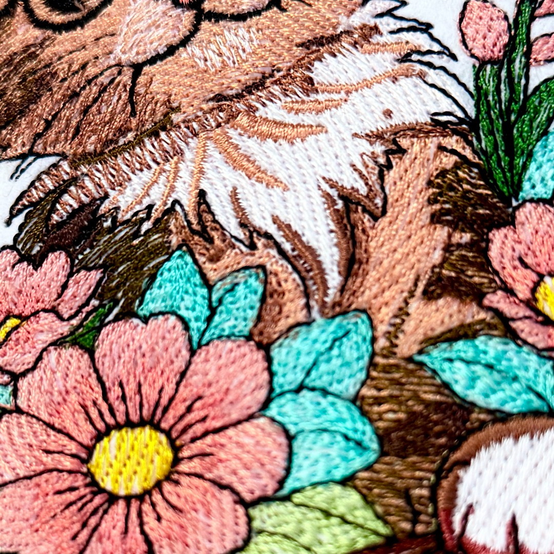 Floral Kitten In Basket