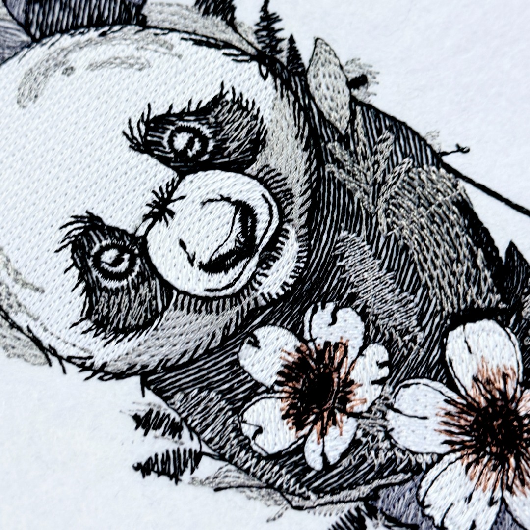 Panda And Floral Blooms Panda And Floral Blooms
