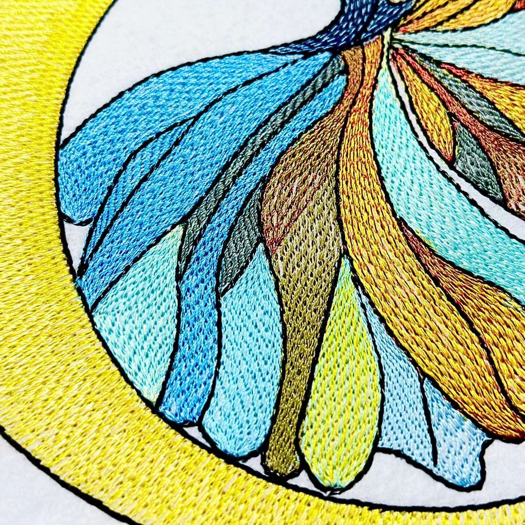 Stained Glass Fairy On Moon