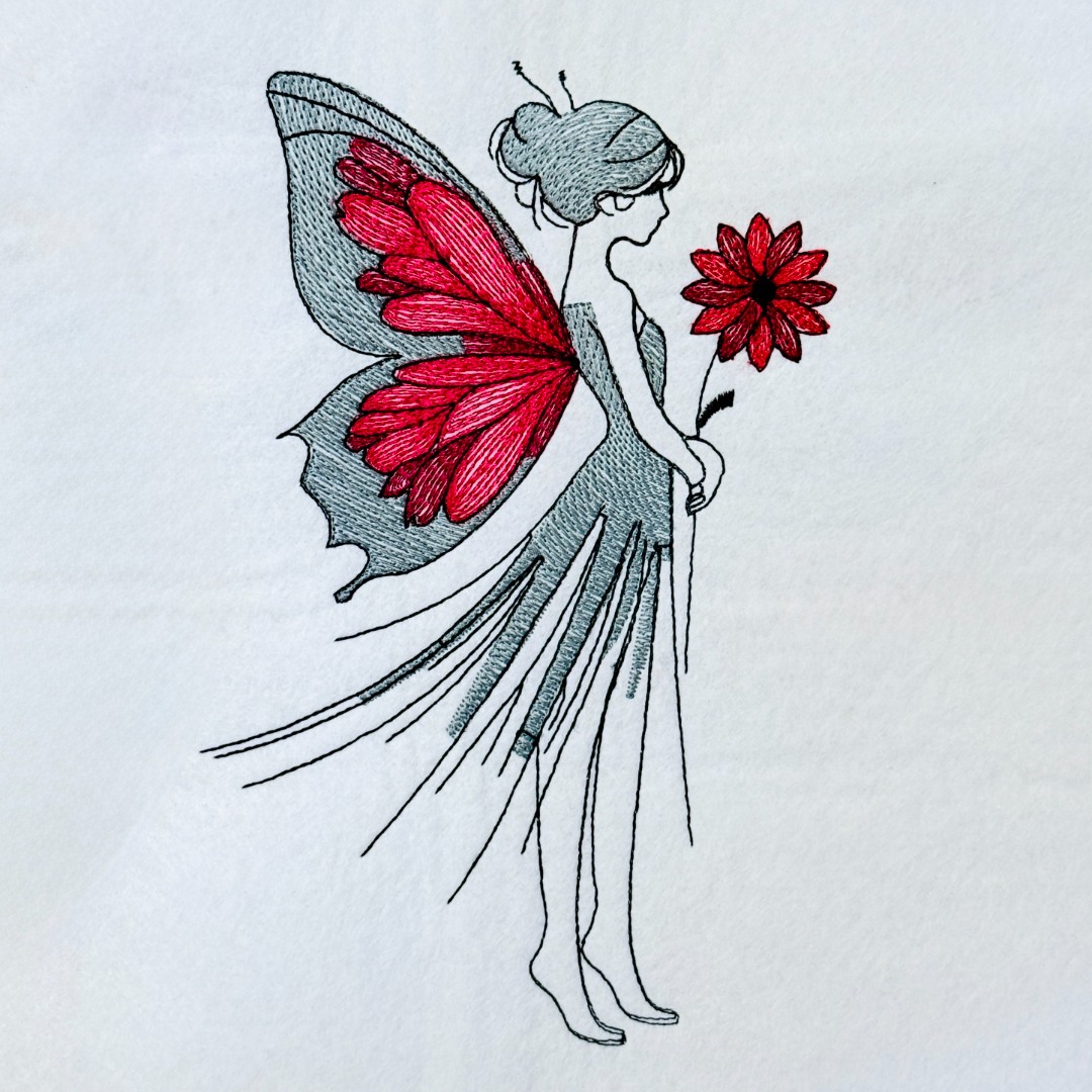 Stained Glass Red Wings Fairy Stained Glass Red Wings Fairy