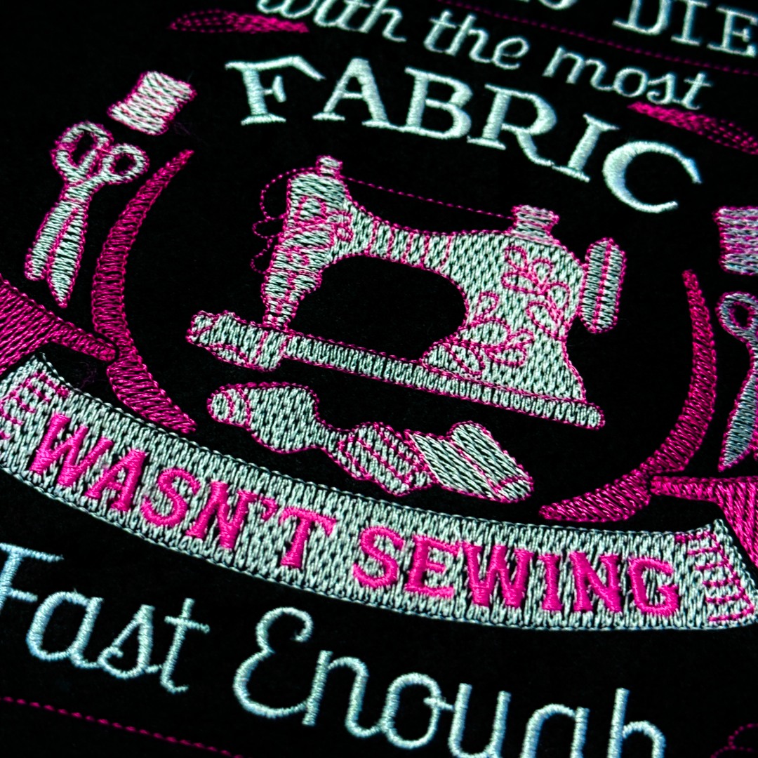 Fabric Funny Sewing Quote