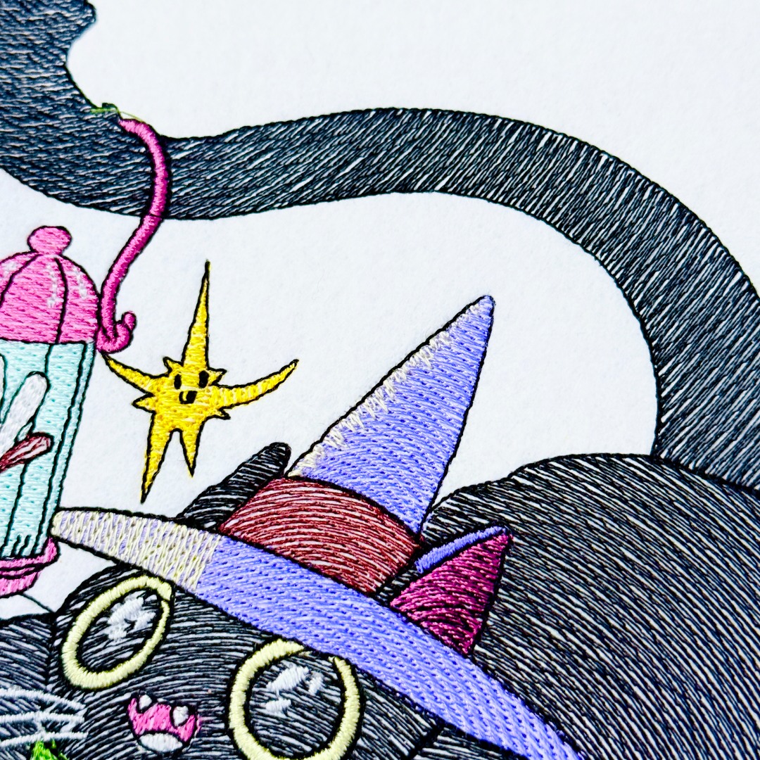 Magical Black Cat With Lantern