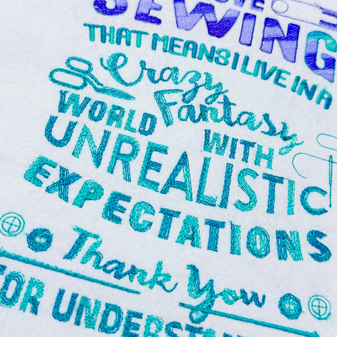 I Love Sewing Quote