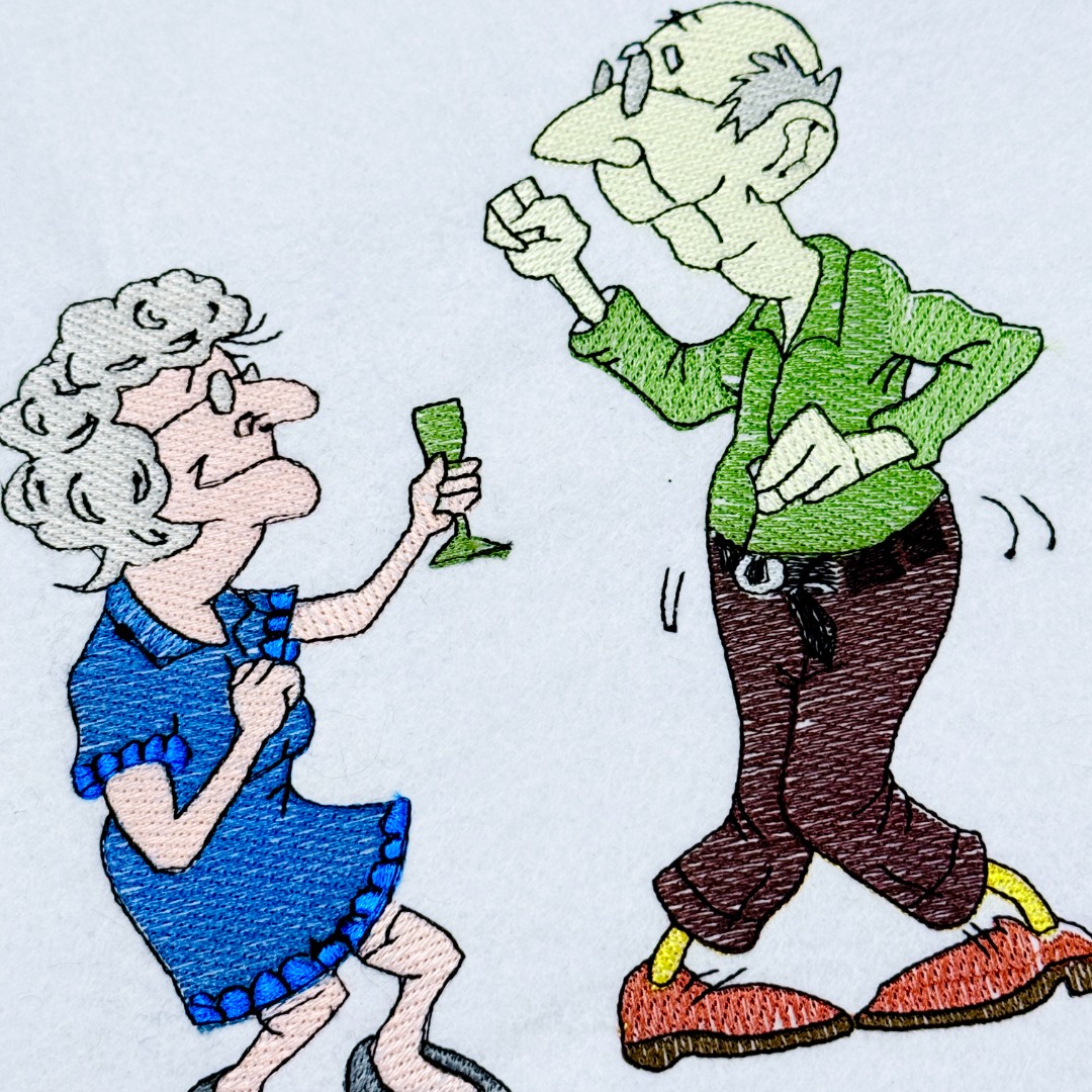 Dancing Old Couple