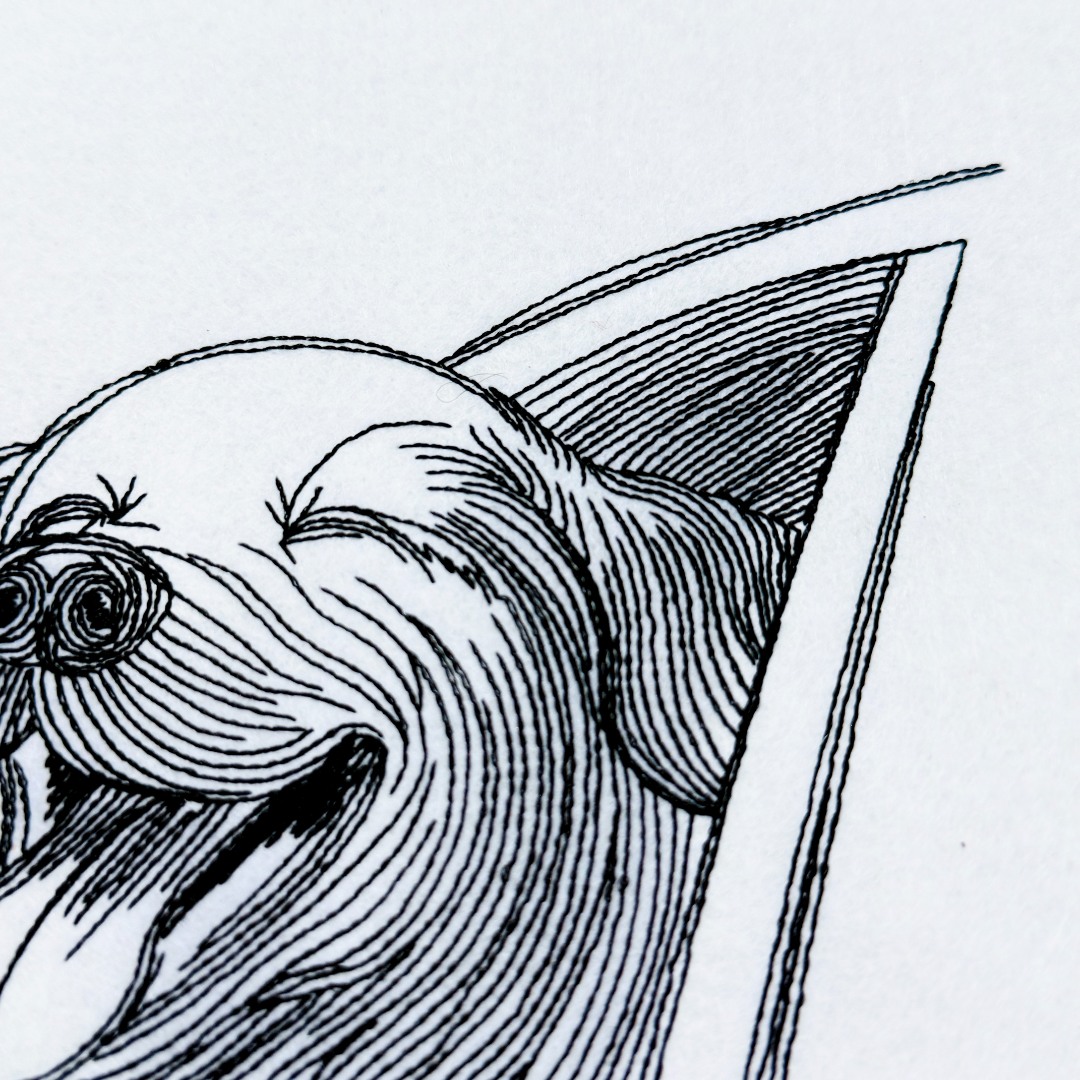 Puppy In The Wind Sketch Art