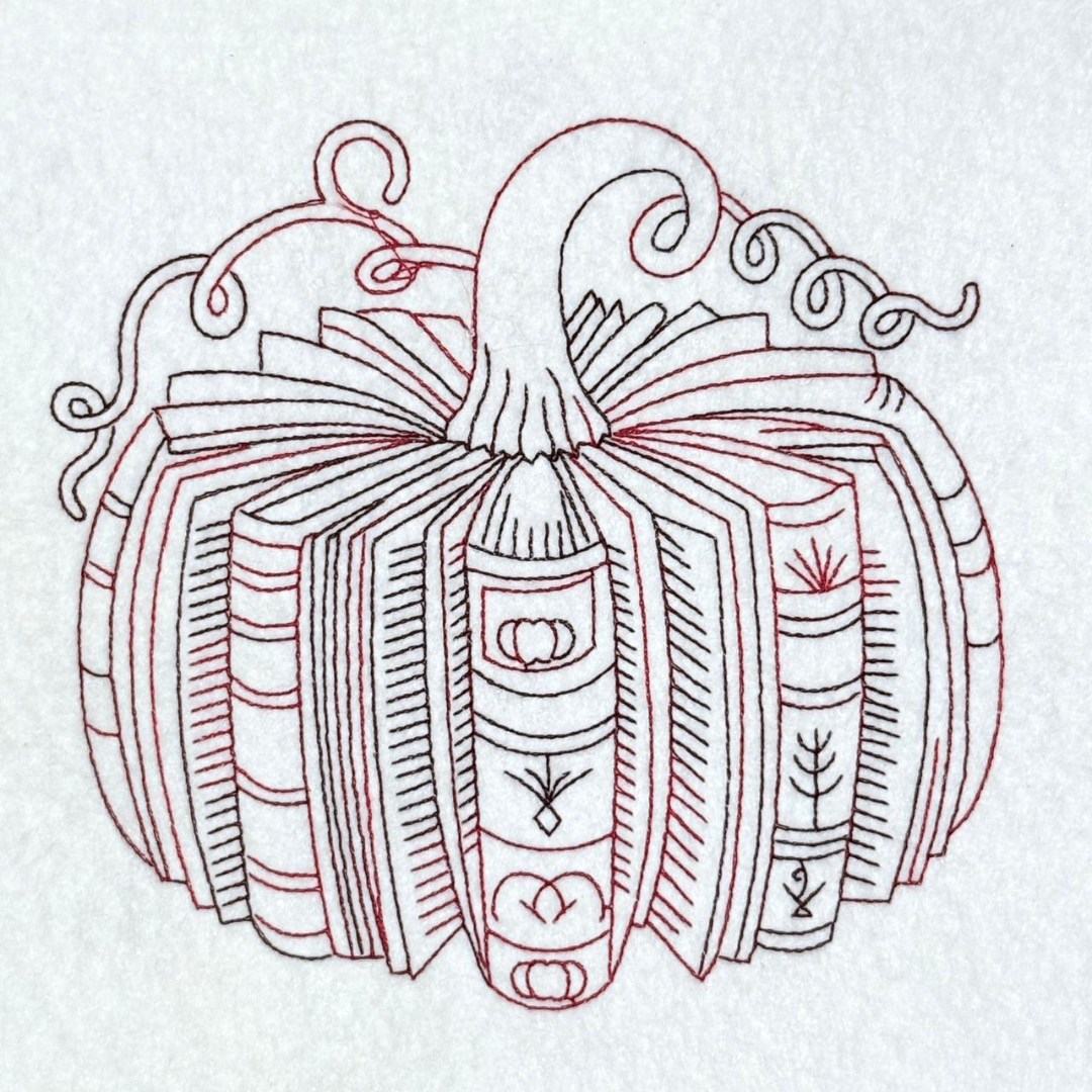 Library Pumpkin Line Art