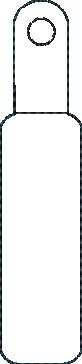 Vertical Minus Key Fob - ITH Vertical Minus Key Fob - ITH