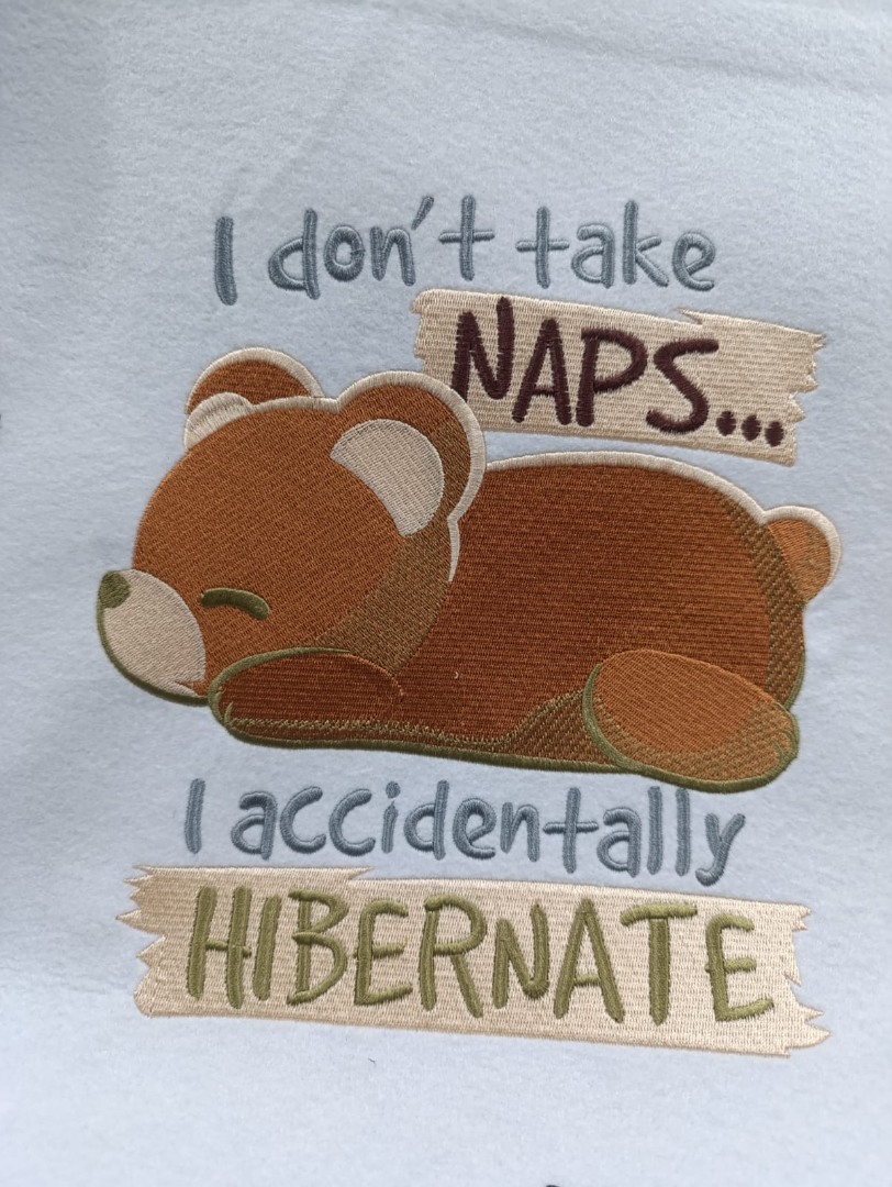 I Hibernate Cute Bear Quote 