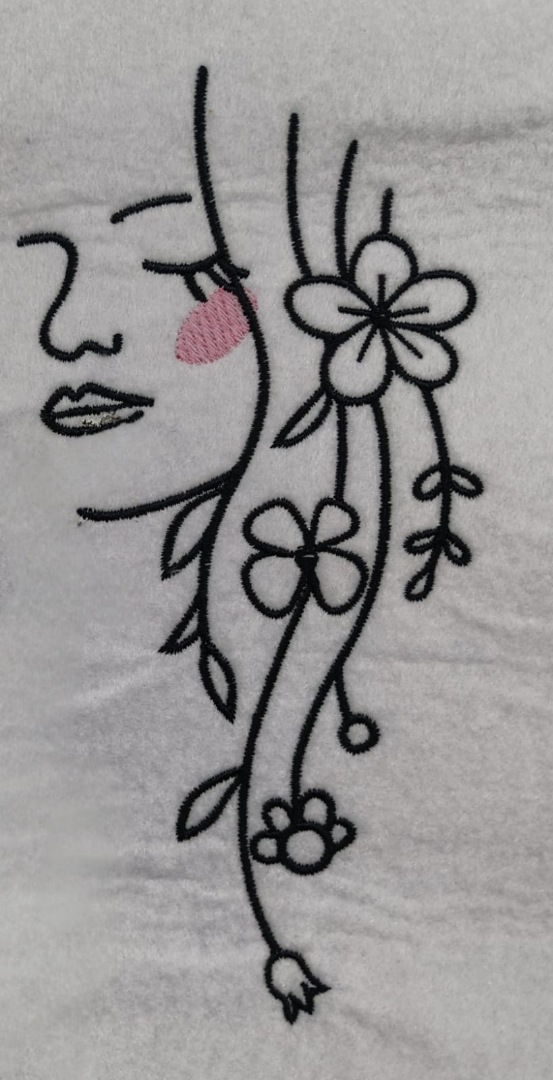 Woman And Daisies Line Art Woman And Daisies Line Art