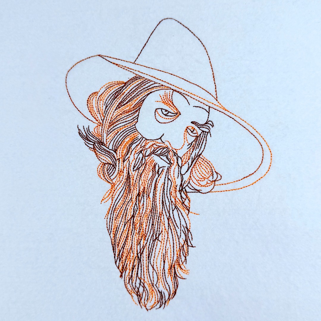 Wizard Line Art Portrait Wizard Line Art Portrait