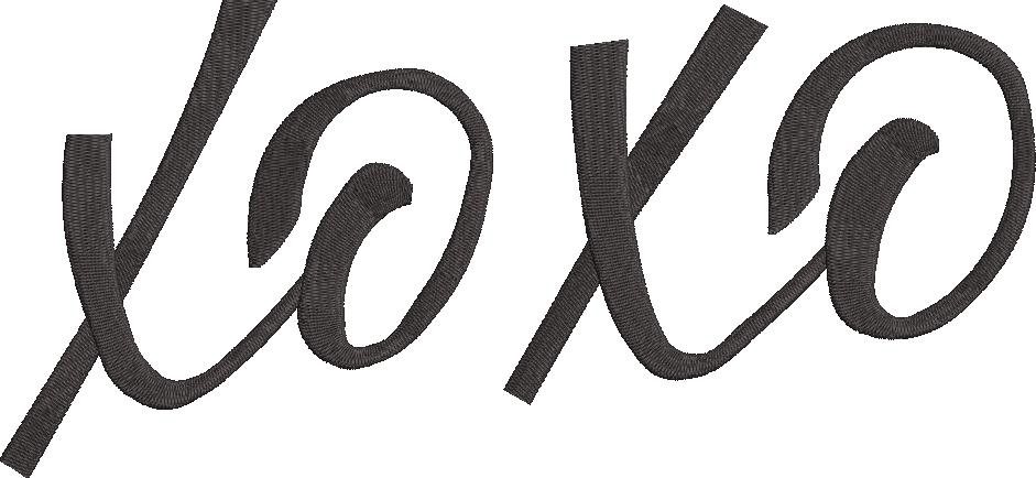 XOXO Embroidery Design XOXO Embroidery Design