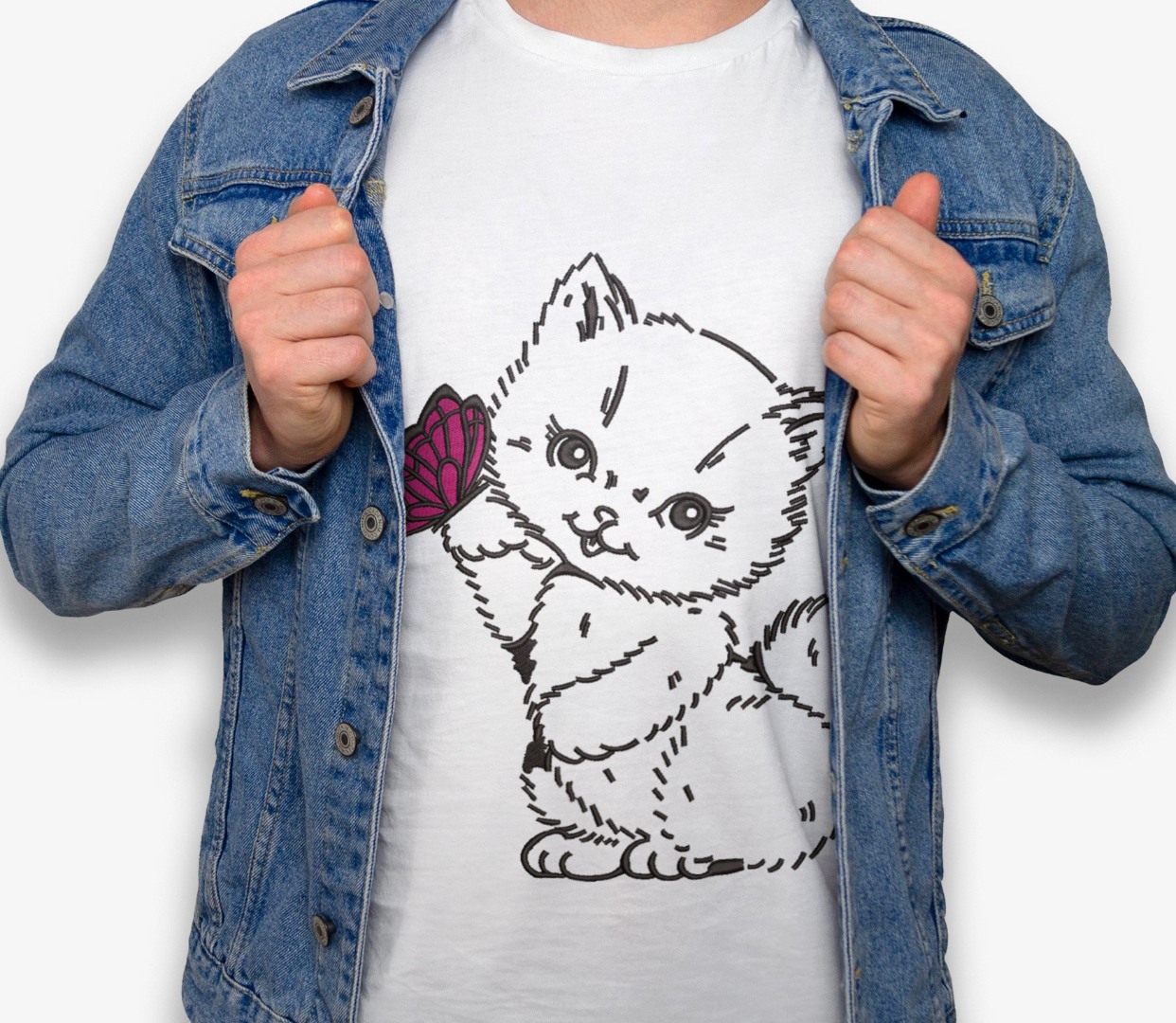 Kitten And Butterfly Kitten And Butterfly
