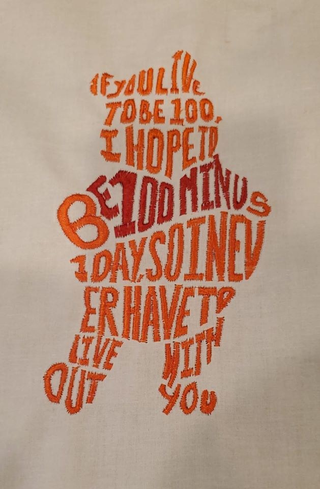 Wordart Embroidery Design Wordart Embroidery Design