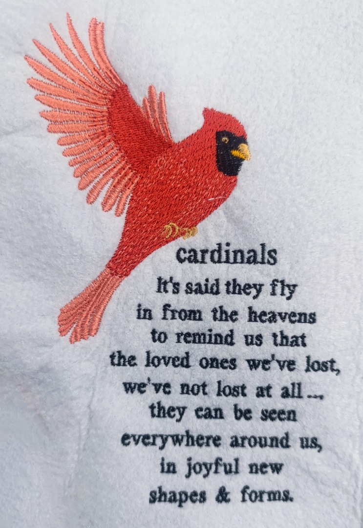Cardinals Embroidery Cardinals Embroidery